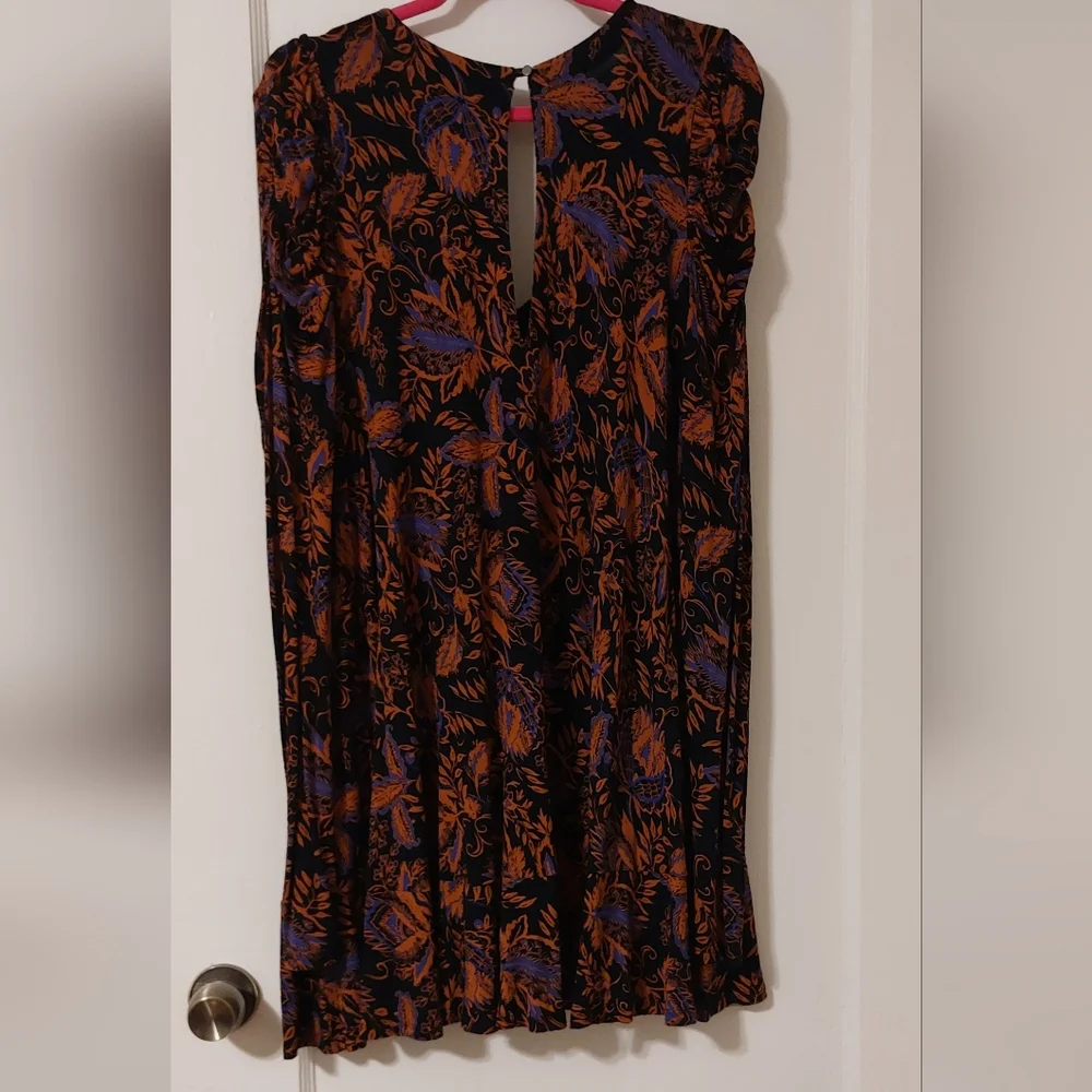 Free People Hey Lover Floral Print Puff Sleeve Tunic/Dress